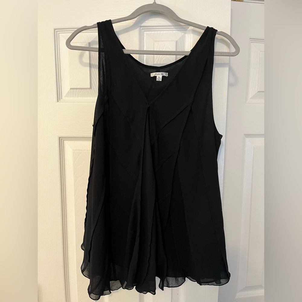 Sophie Max Black Sleeveless Blouse